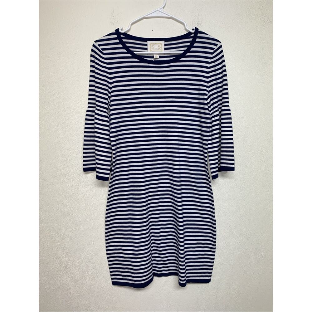Tuckernuck STS Sail to Sable Blue Stripe Knot Dress Preppy Coastal XS NWT